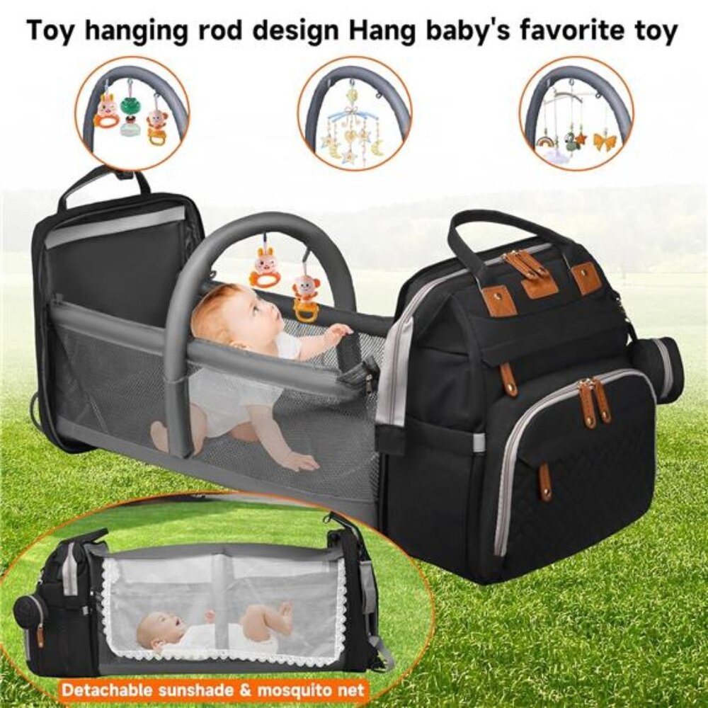 Baby Diaper Bag Backpack Waterproof Travel Large Capacity Changing Station Bag - Picture 4 of 7